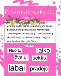 Prisimink vaikystę