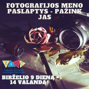 Registracija į mokymus ,,Fotografijos meno paslaptys – pažink jas“