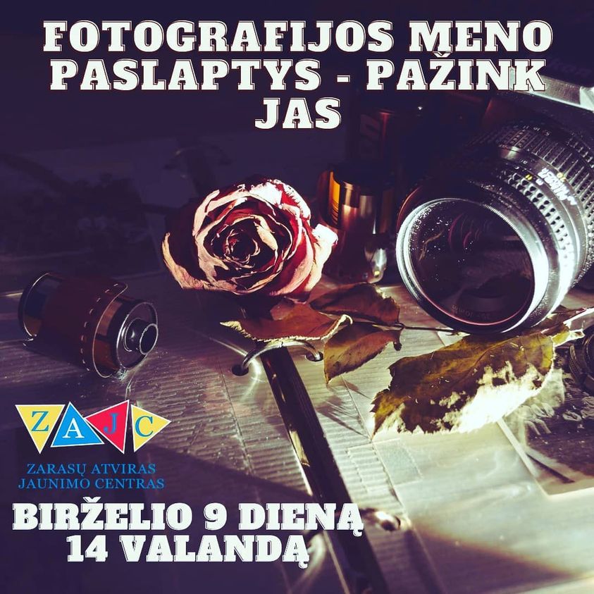 Registracija į mokymus ,,Fotografijos meno paslaptys – pažink jas“