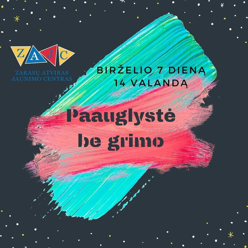 Registracija į mokymus ,,Paauglystė be grimo“