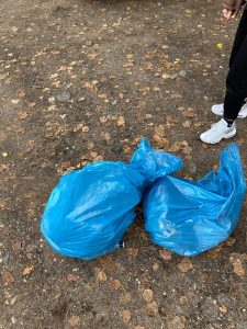 Bendradarbiaudamas Zarasų atviro jaunimo centro jaunimas su Zarasų socialinės globos namais švarino aplinką.