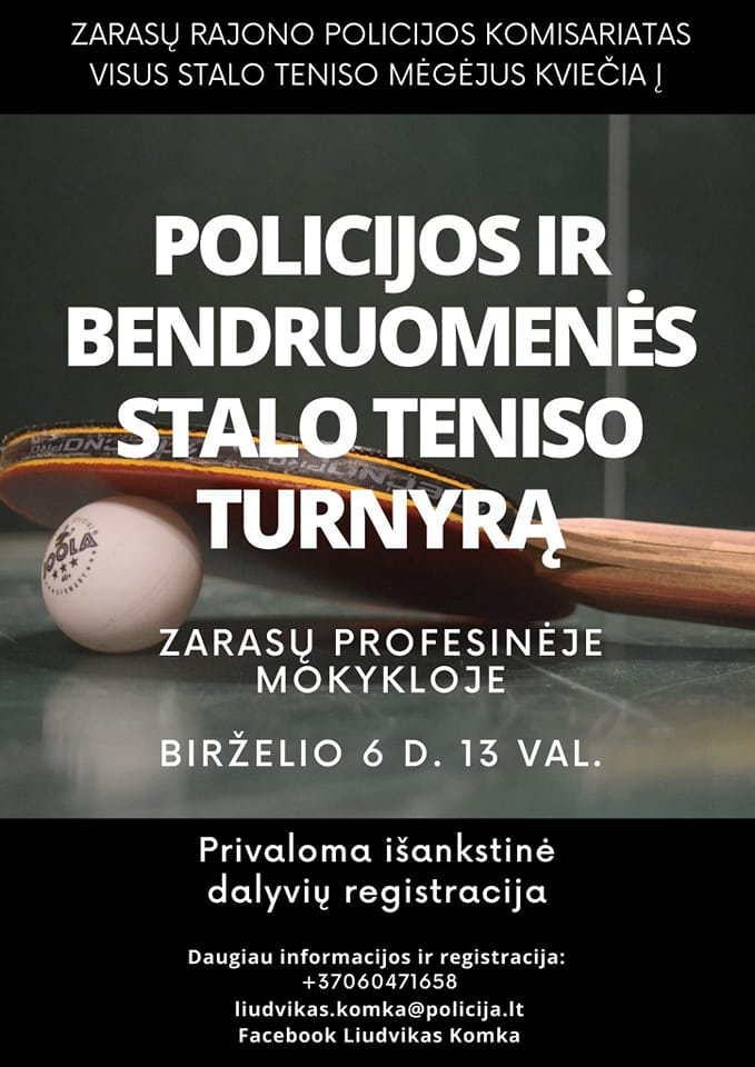 Policijos ir bendruomenės stalo teniso turnyras