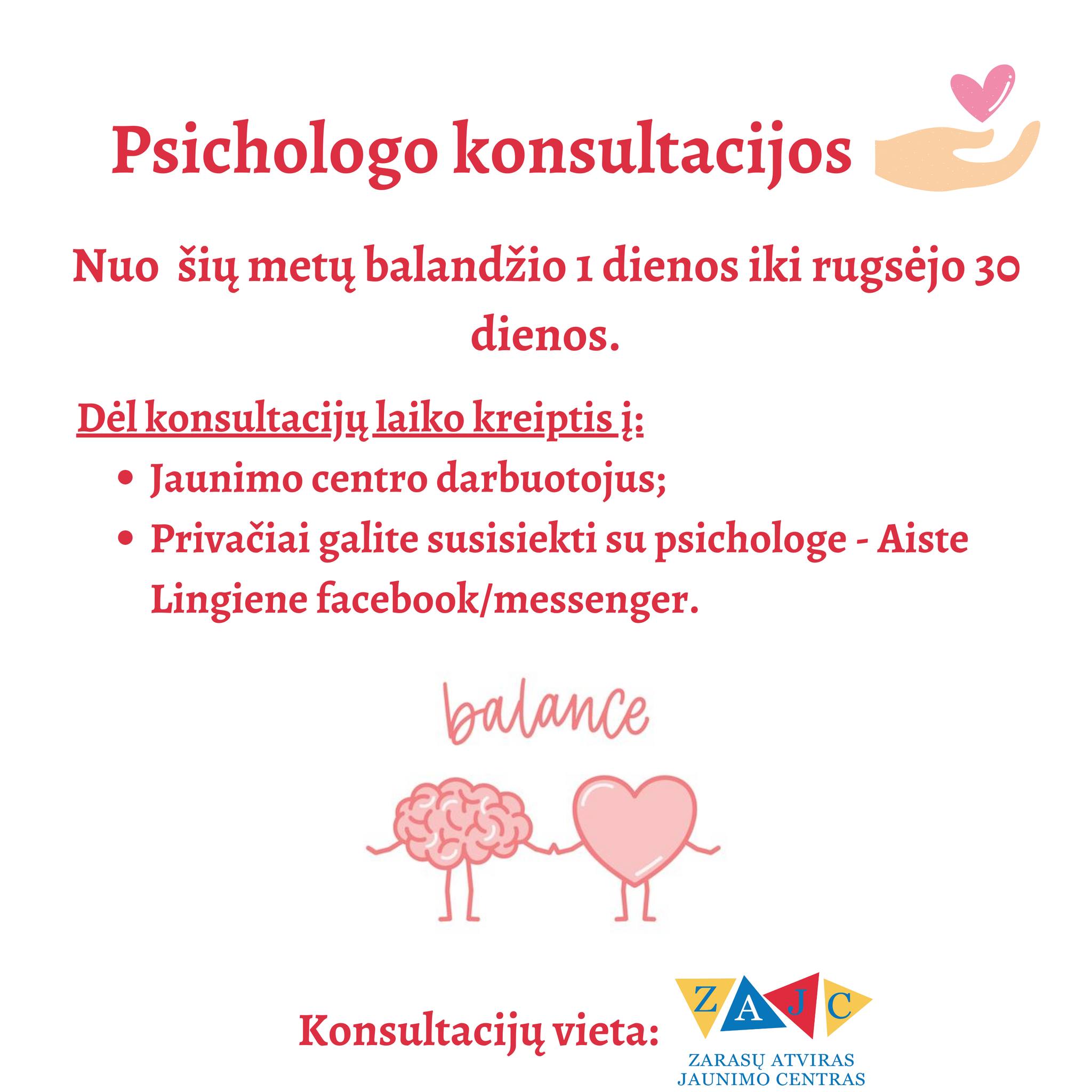 Psichologo konsultacijos ZAJC