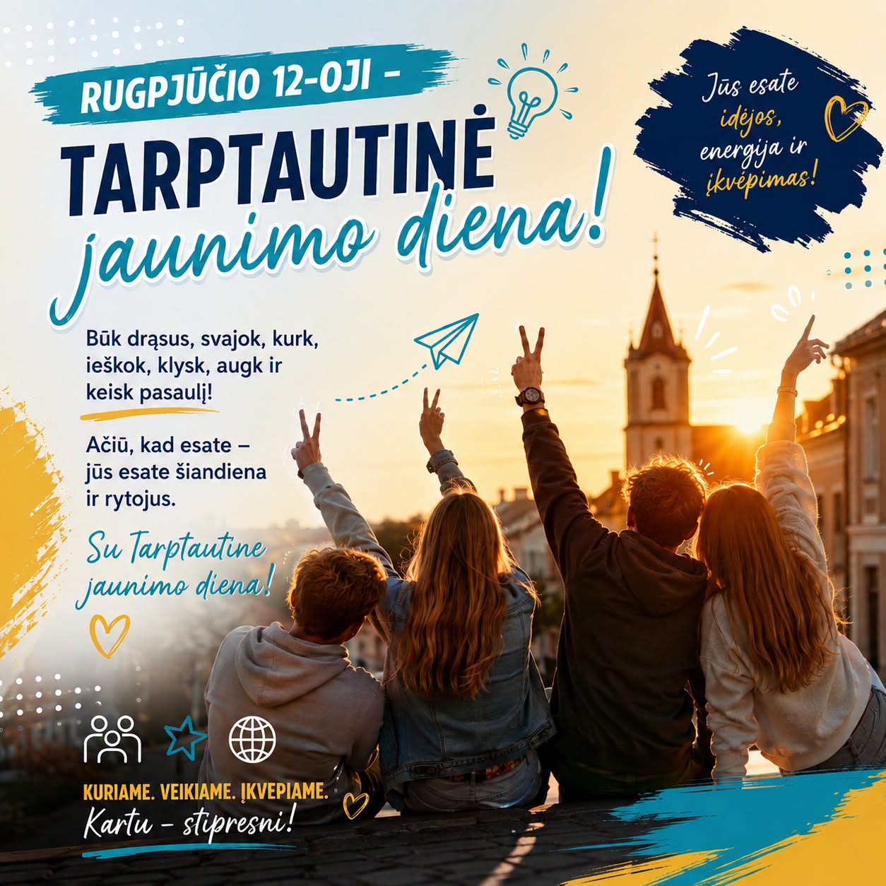 Sveikiname su Tarptautine jaunimo diena!